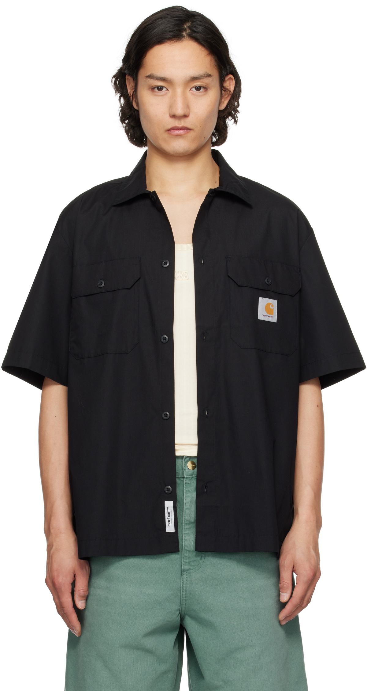 Carhartt ブラック ワークシャツ Lサイズ Black Craft Short Sleeve Shirt by Carhartt Work In Progress