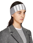 Thom Browne Gray 4-Bar Headband