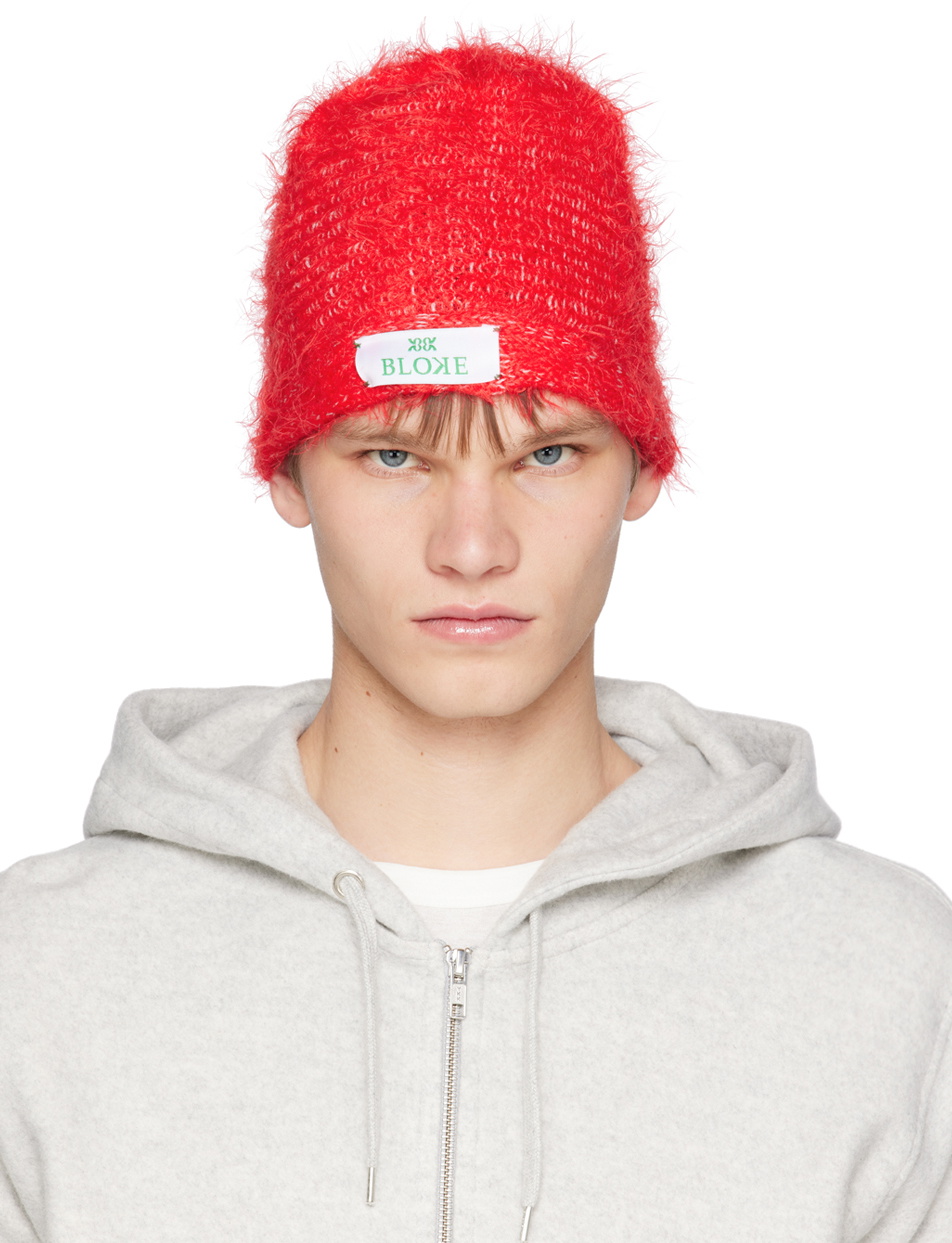 Bloke Red Brushed Beanie