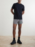 DISTRICT VISION - Straight-Leg Logo-Print 5" Stretch-Jersey Running Shorts - Gray