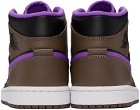 Nike Jordan Brown & Black Air Jordan 1 Mid Sneakers