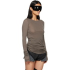 Rick Owens DRKSHDW Taupe Tower Basic LS T-shirt
