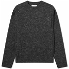 Folk Men's Lightweight Rib Crew Sweater in Soft Black