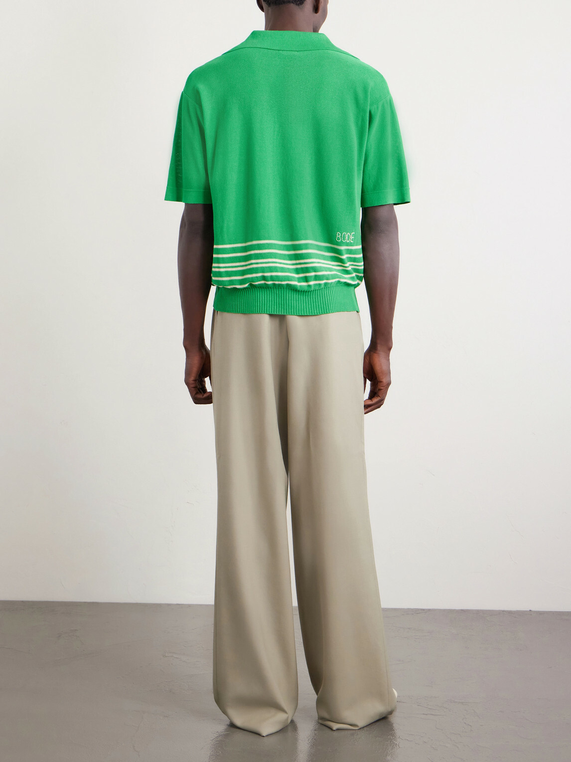BODE - Bentgrass Striped Cotton Polo Shirt - Green