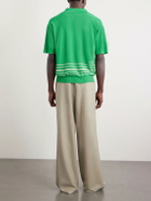 BODE - Bentgrass Striped Cotton Polo Shirt - Green