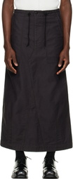 NEEDLES Black Back Sateen String Fatigue Skirt