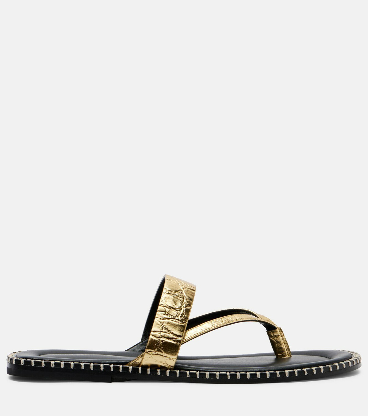 Dries Van Noten Croc-effect leather thong sandals