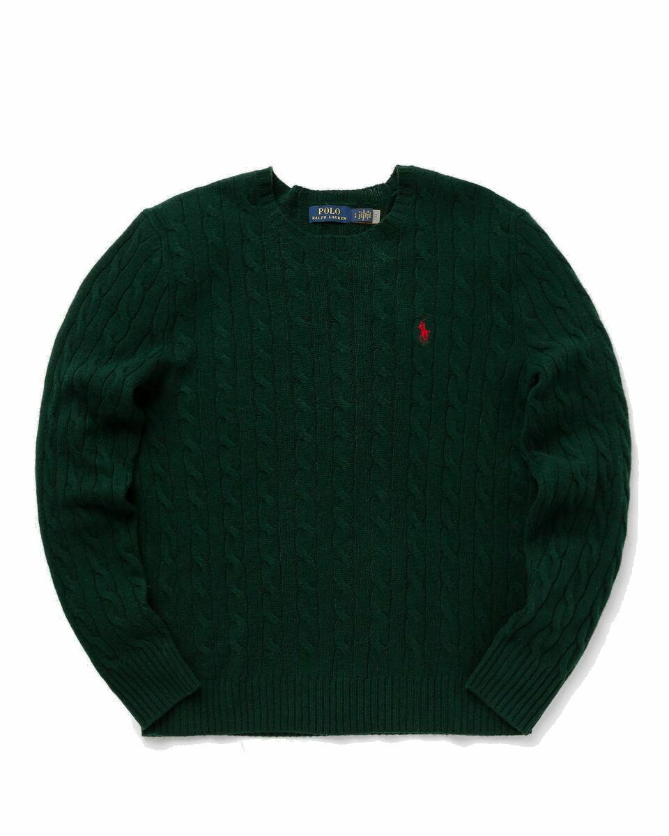 Photo: Polo Ralph Lauren Lscablecnpp Long Sleeve Pullover Green - Mens - Pullovers