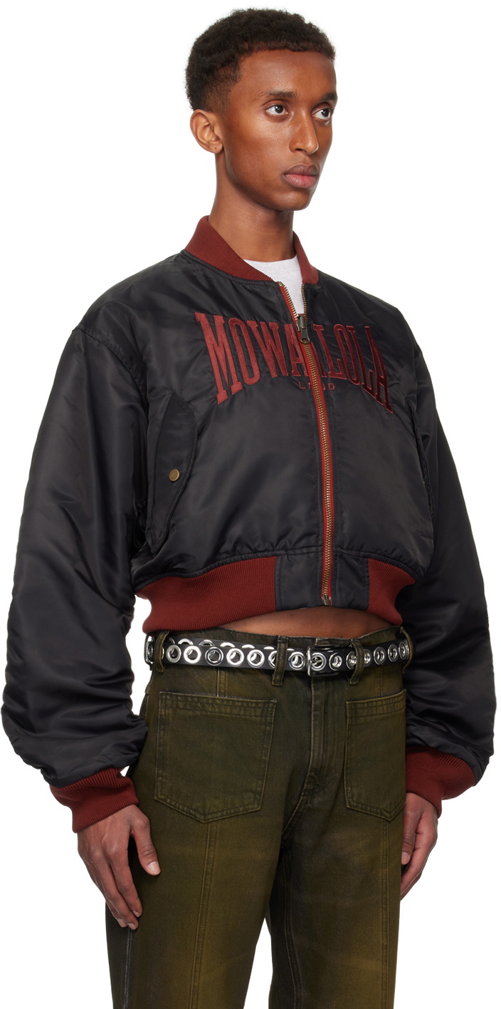 Mowalola Black Tyson Reversible Bomber Jacket Mowalola