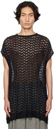 Dries Van Noten Black Crewneck Tank Top