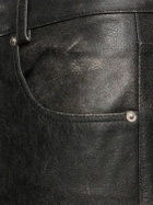 ENFANTS RICHES DÉPRIMÉS Distressed Flared Raw Hem Leather Pants