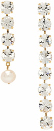 Magda Butrym Gold Assymetric Crystal Earrings