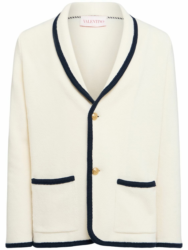 Photo: VALENTINO Wool & Cotton Cardigan Blazer