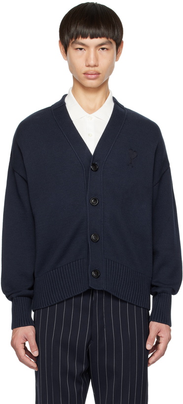 Photo: AMI Paris Navy Ami de Cœur Cardigan