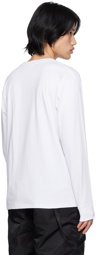 BAPE White College Long Sleeve T-Shirt