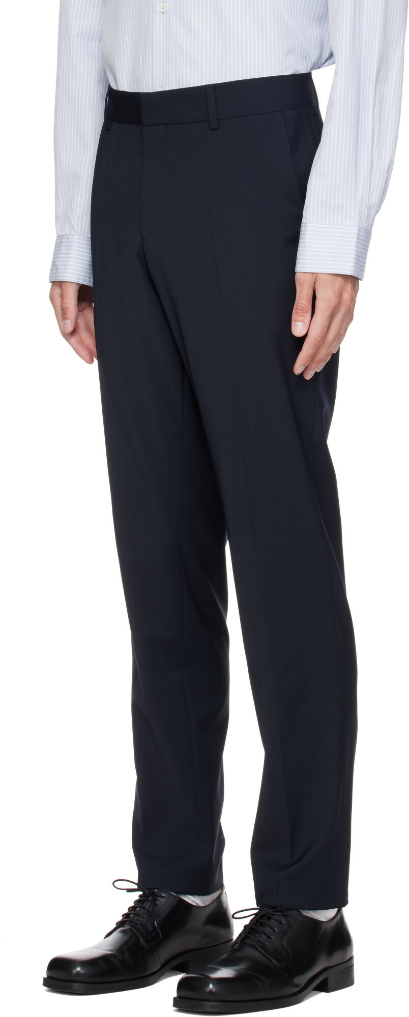 BOSS Navy Two-Piece Slim-Fit Stretch Virgin Wool Suit