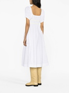 Molly Goddard White Mags Taffeta Midi Dress