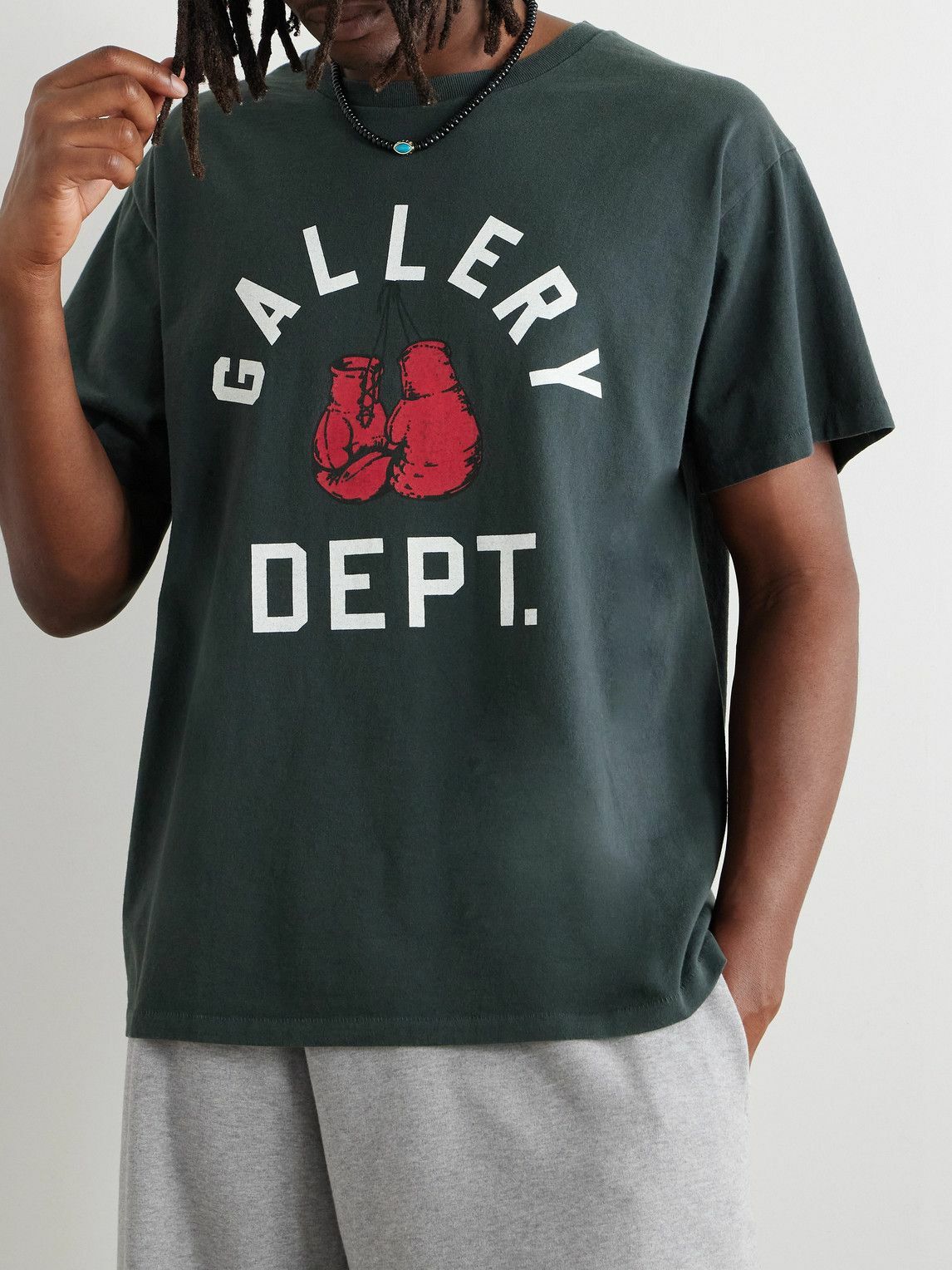 Gallery Dept. - Logo-Print Cotton-Jersey T-Shirt - Gray