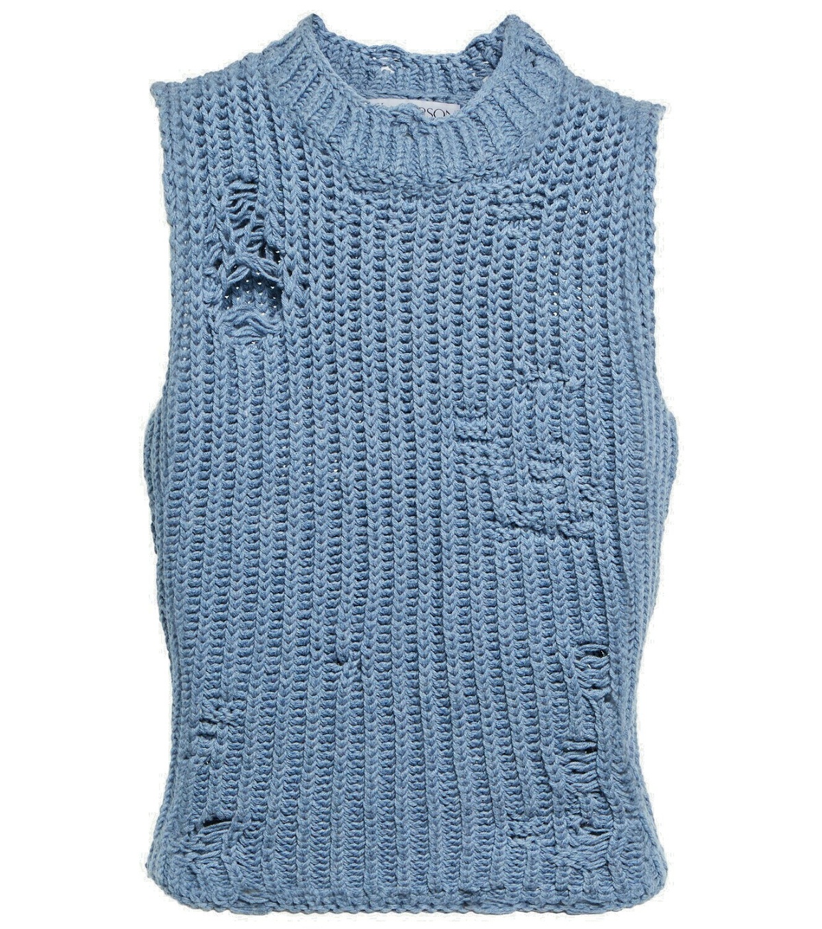 JW Anderson - Distressed ribbed-knit sweater vest JW Anderson