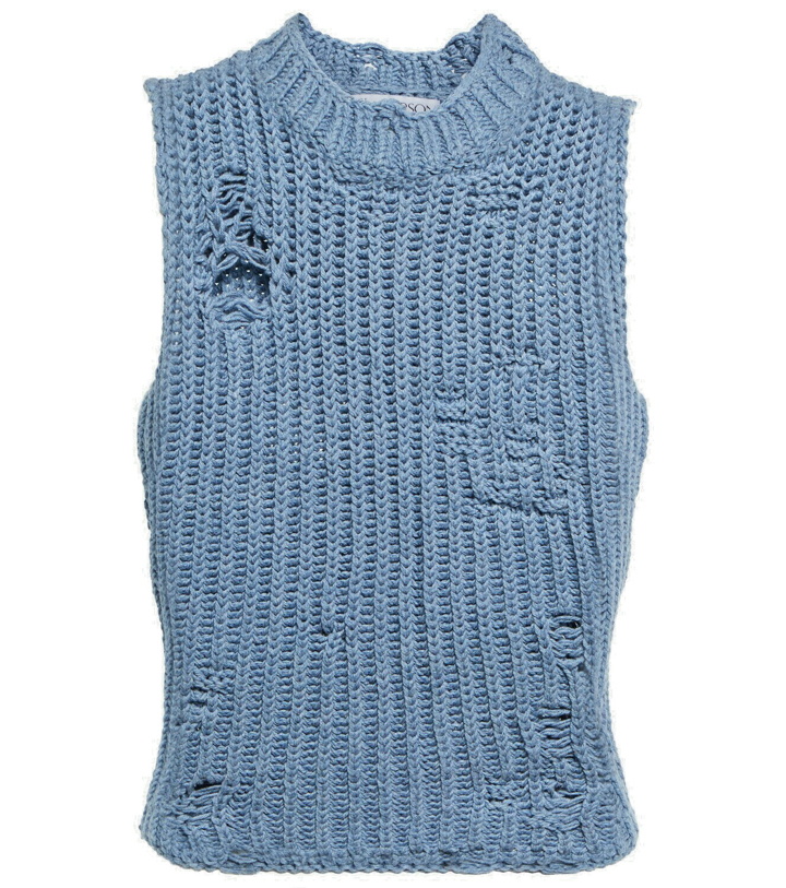 Photo: JW Anderson - Distressed ribbed-knit sweater vest
