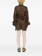 Maison La Plage Green Ravello Linen Mini Dress