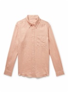 Altea - Ivy Button-Down Collar Linen Shirt - Orange