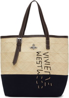 Vivienne Westwood Beige & Black Palm Tote