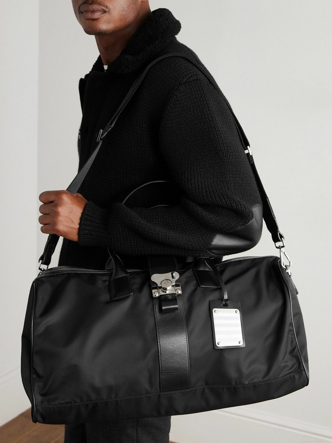 FPM Milano - Butterfly Leather-Trimmed Nylon Duffle Bag
