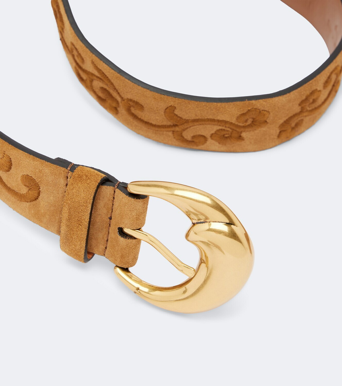 Etro Embroidered suede belt