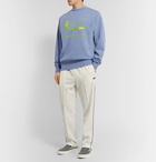 Billionaire Boys Club - Printed Appliquéd Loopback Cotton-Jersey Sweatshirt - Blue