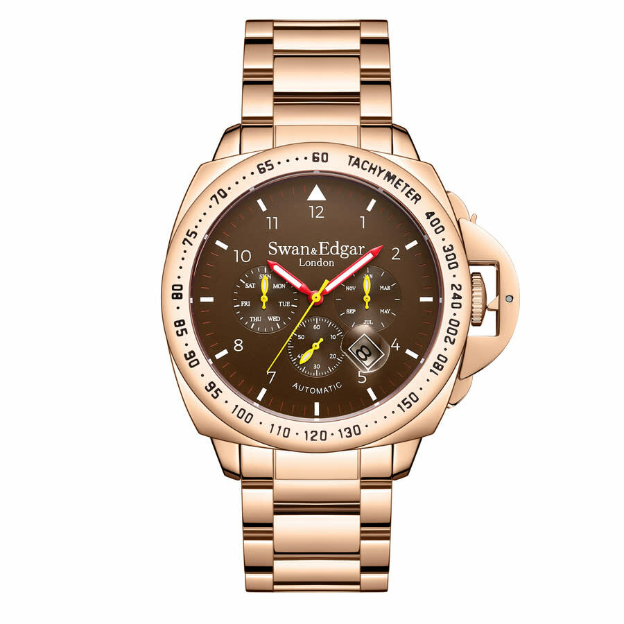 Swan & Edgar Grand Speed Automatic Brown Dial Mens Watch SE01091