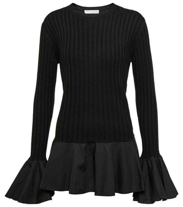Photo: JW Anderson Ruffled ribbed-knit wool sweater