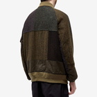 Comme Des Garçons Homme Men's Patchwork Bomber Jacket in Khaki Mix