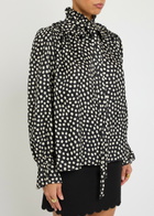 Chloe Polka dot Silk Blouse Black