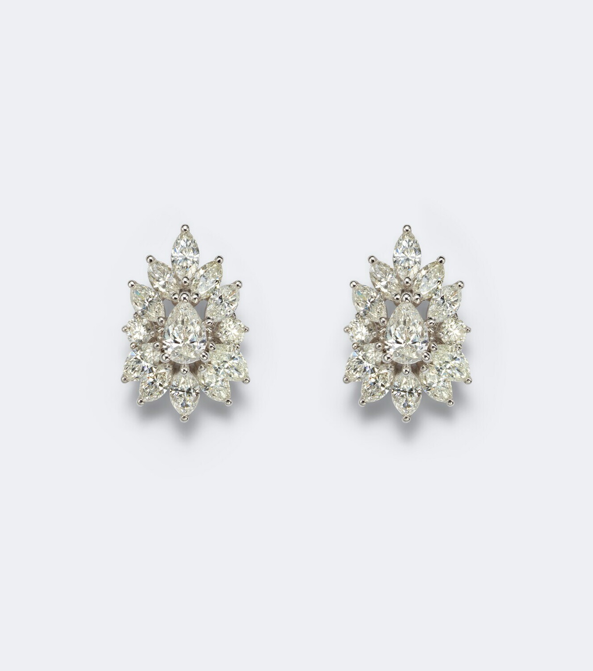 Yeprem Y-Not 18kt white gold earrings with diamonds