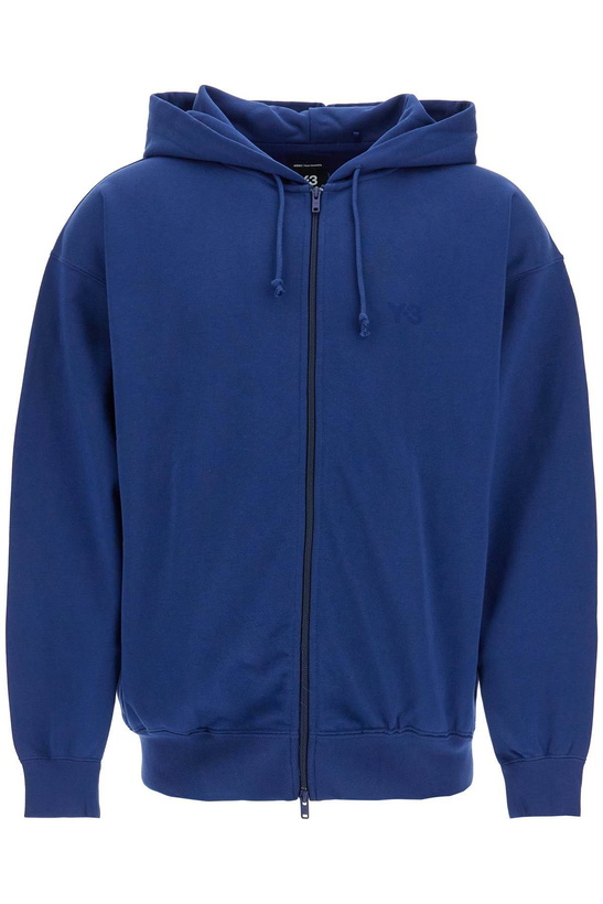 Y-3 Blue Zip-Up Hoodie Y-3