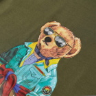 Polo Ralph Lauren Men's Long Sleeve Trekking Bear T-Shirt in Dark Sage