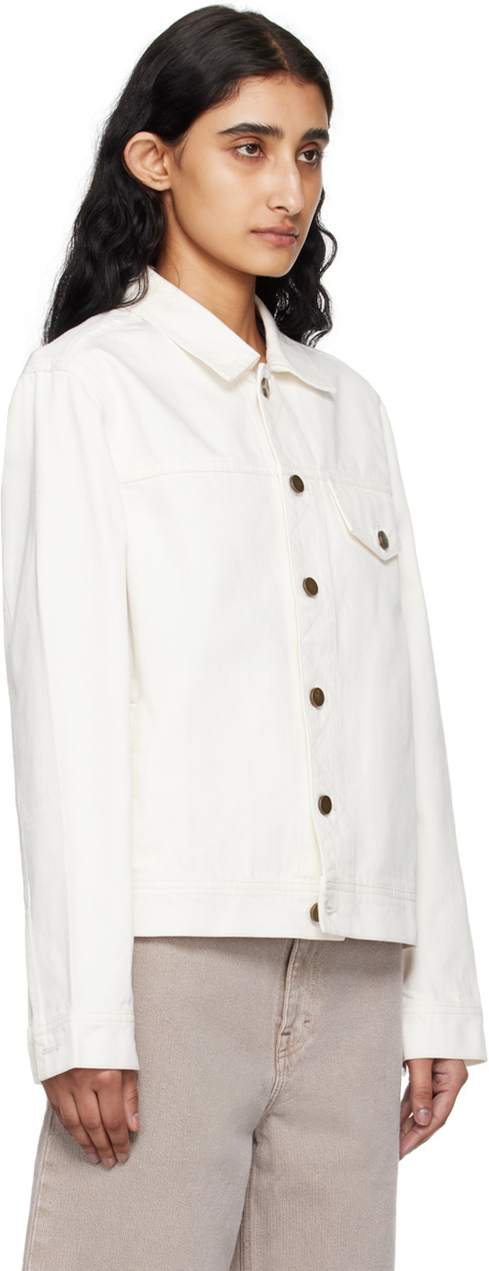 Carter Young SSENSE Exclusive White Arch Denim Jacket