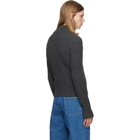 Jil Sander Gray Zip Up Cardigan