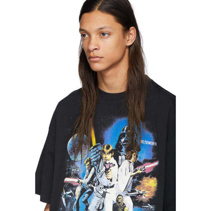 VETEMENTS Black STAR WARS Edition Movie Poster T-Shirt Vetements