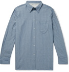 Universal Works - Brook Striped Organic Cotton-Blend Shirt - Blue