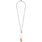 Ann Demeulemeester White and Tan Feather Necklace