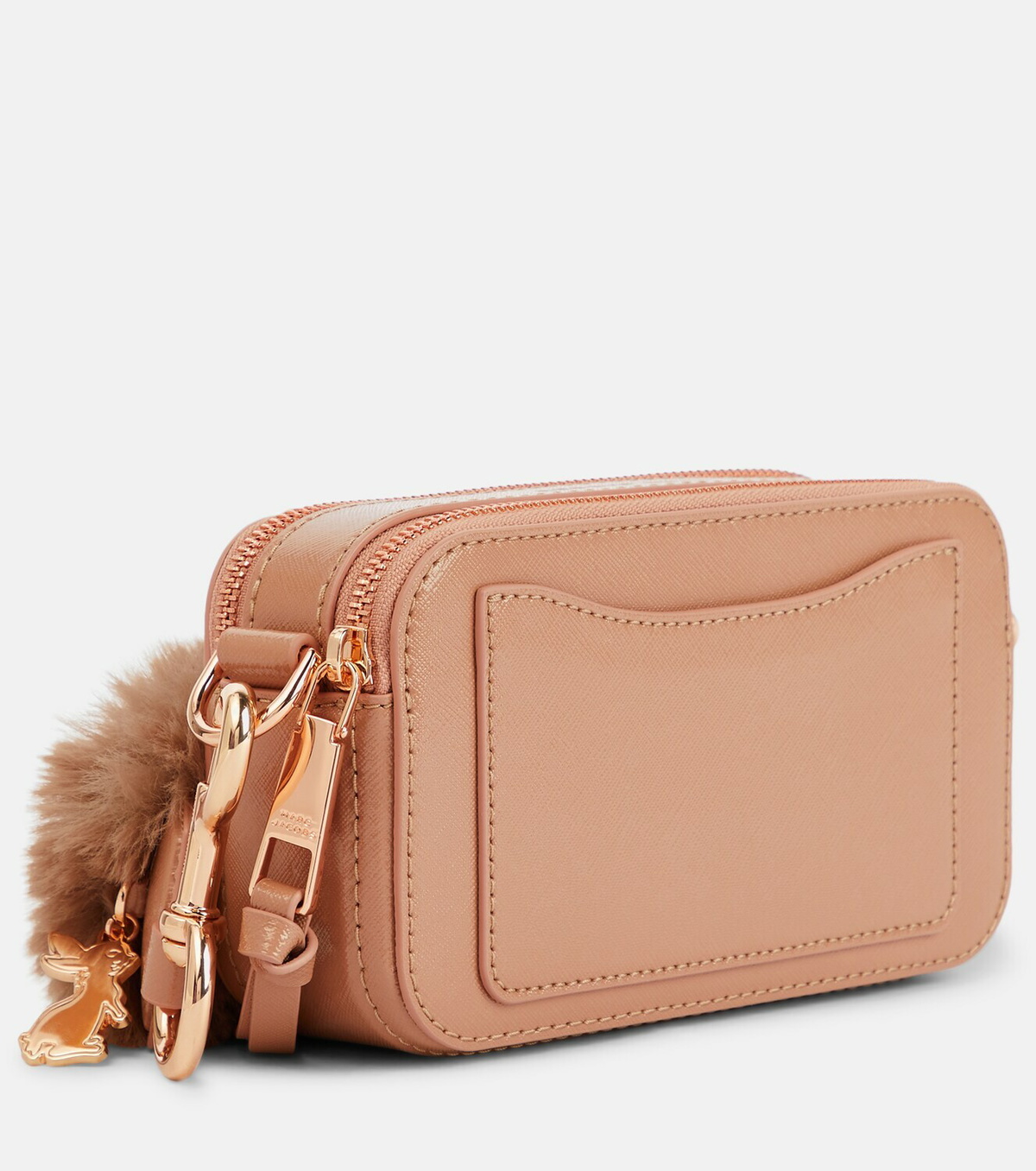 The Snapshot Leather Camera Bag in Beige - Marc Jacobs