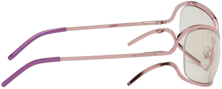 A BETTER FEELING SSENSE Exclusive Pink Numa Sunglasses
