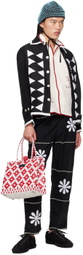 HARAGO Black & White Appliqué Jacket