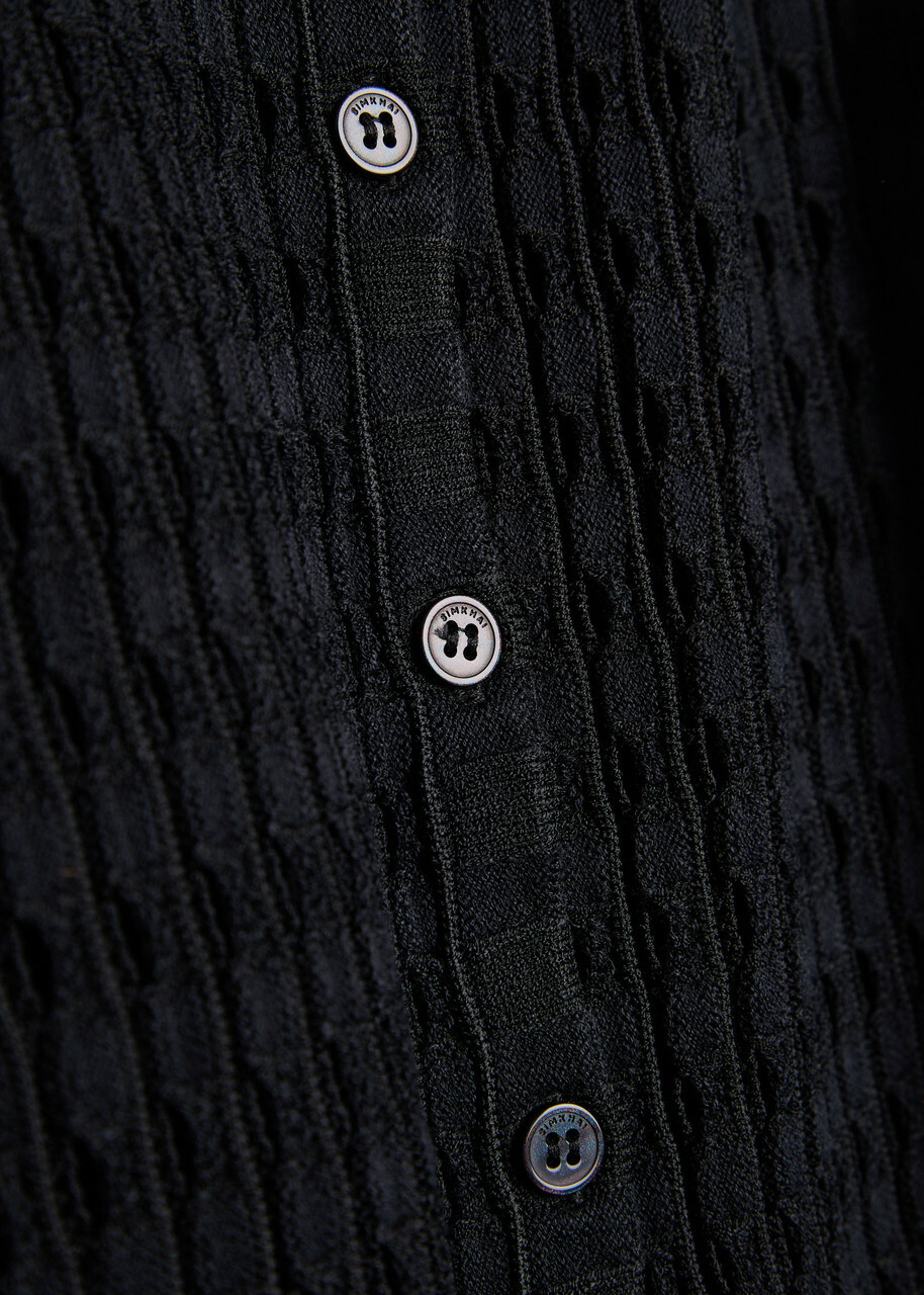 Simkhai Mabel Textured Cut-out Knit top Black