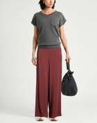 Manila Grace Womens Pants in Burgundy