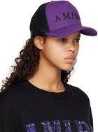 AMIRI Purple & Black Embroidered Trucker Cap