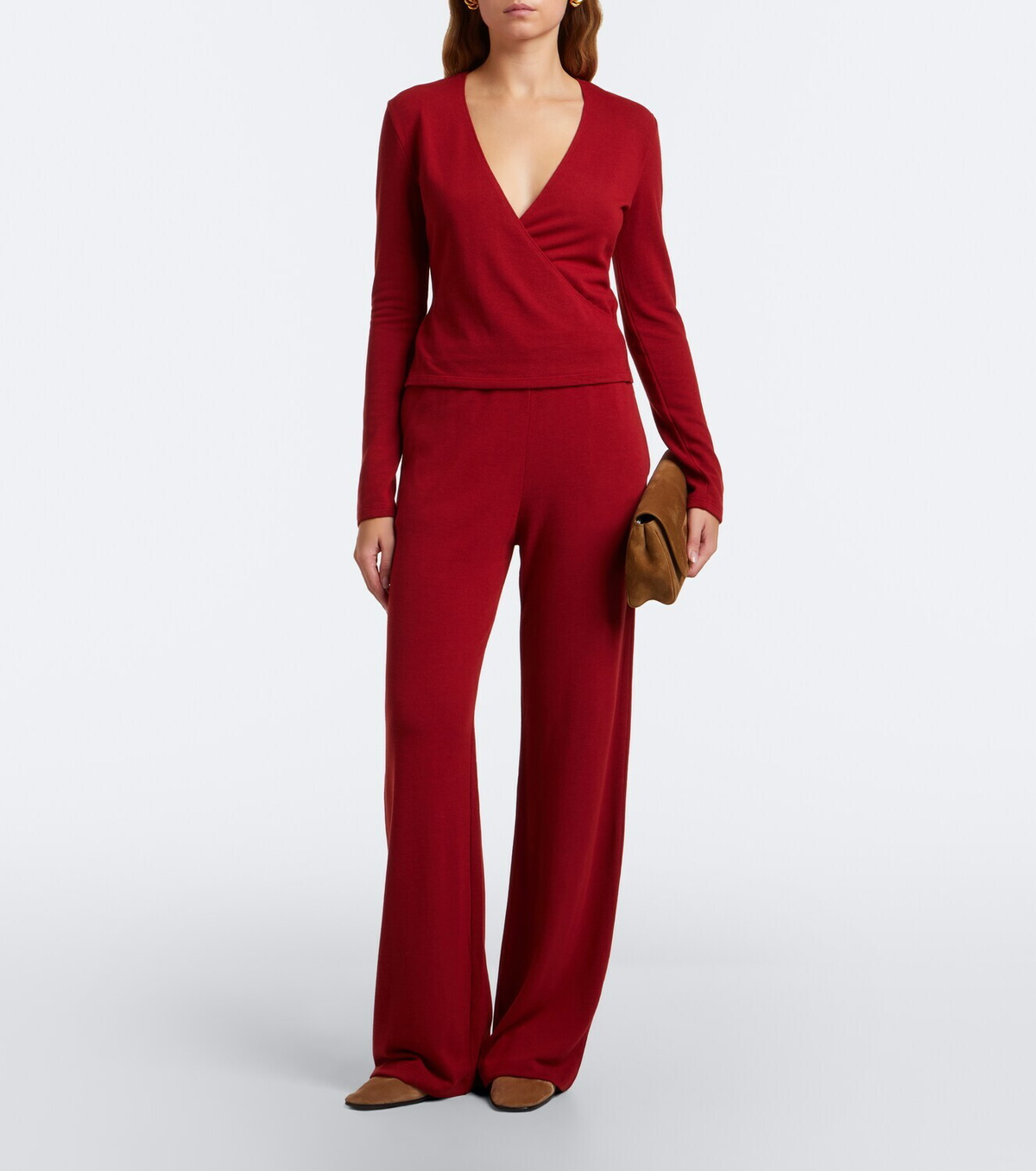 Leset Lauren jersey wrap top