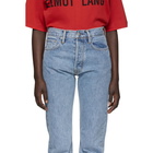 Helmut Lang Blue New Crop Straight Jeans